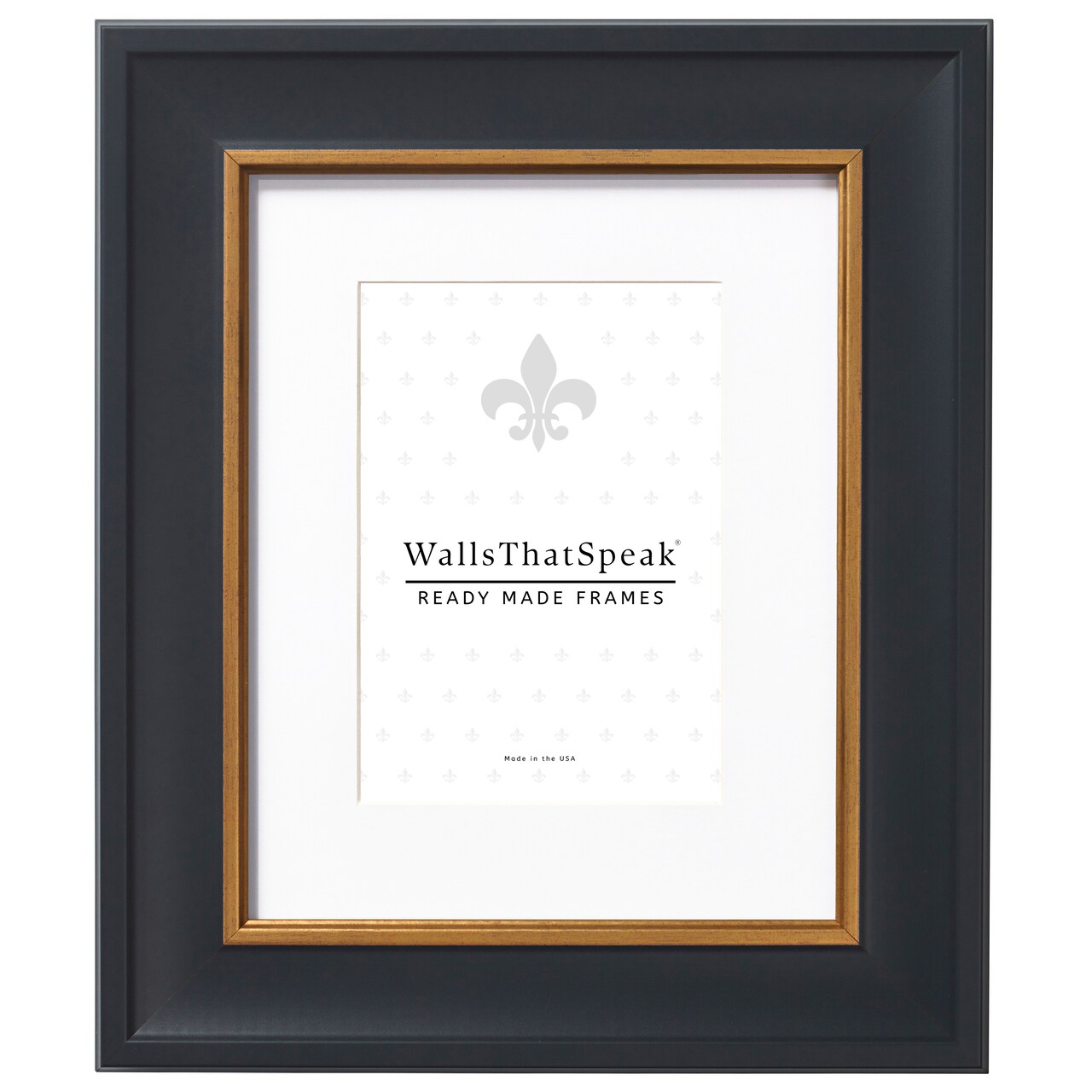 Martin 2", Black Velvet Gold Matted Picture Frame by wallsthatspeak
